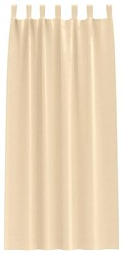 vidaXL Κουρτίνες με κουρτίνες 2 pcs Κρεμ 260x140εκ. Πολυεστέρας