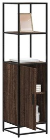 Highboard καφέ δρυς Κατασκευασμένο ξύλο και μέταλλο - καφέ δρυς