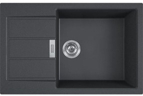 Franke Sirius 2.0 611-78 XL (500) Αντιστρεφόμενος Carbon Black Tectonite Νεροχύτης 60cm