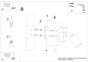 Sollux Φωτιστικό οροφής Zuca 1,1xE27/15w, Χρώμα μαύρο/ ξύλο