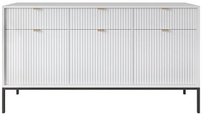 Σιφονιέρα Lima L105, Μαύρο, Άσπρο, Με συρτάρια και ντουλάπια, Αριθμός συρταριών: 3, 83x154x39cm, 50 kg | Epipla1.gr