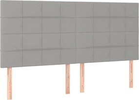 vidaXL Κρεβάτι Boxspring με Στρώμα Αν. Πράσινο 160x200εκ Υφασμάτινο
