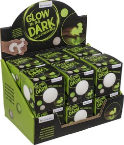 Μπαλίτσα Αντιστρές Μαλακή Που Φωσφορίζει Στο Σκοτάδι Λευκό Φ7cm