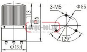 Φαροσειρήνα LED LTE-5121J 24V AC πράσινη 90dB 177mm IP45