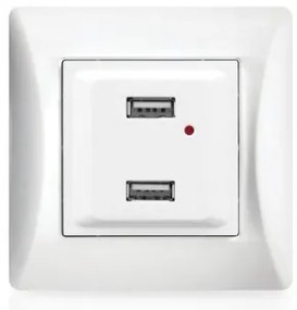 Πρίζα USB 2 Θύρες Λευκό H-Series 50-00139-1 Lineme 50-00139-1
