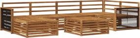 vidaXL Σειρά Καναπέ Εξωτερικού 7 pcs Φυσικό