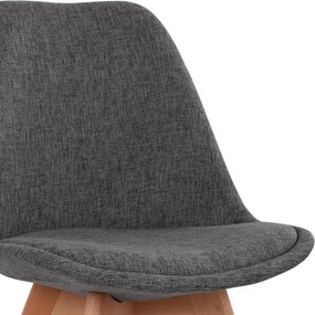 Σετ τραπεζαρίας VEGAS C21177 5τμχ MDF TOP Γκρί &amp; Καρέκλες Ύφασμα Γκρί 120x80x73 εκ.
