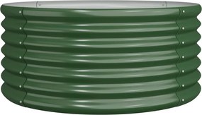 vidaXL Ζαρντινιέρα Πράσινη 80x80x36 εκ. Γαλβανισμένος χάλυβας
