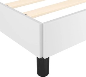 vidaXL Πλαίσιο Κρεβατιού χωρίς στρώμα Λευκό 120x190 εκ.Συνθ. Δέρμα