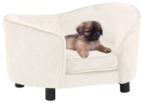 Καναπές - Κρεβάτι Σκύλου Κρεμ 69 x 49 x 40 εκ. Βελουτέ