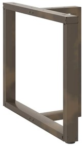 vidaXL Πόδια Τραπεζαρίας σε Σχήμα Τ, 2 τεμ. Μαύρο 90x35x(72-73) εκ. Ατσάλι