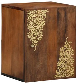 vidaXL Ντουλάπα τοίχου μπάνιου με αποθήκευση καφέ μελί 38 x 33 x 48 εκ