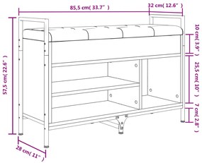 ΠΑΠΟΥΤΣΟΘΗΚΗ ΓΚΡΙ SONOMA 85,5X32X57,5ΕΚ. ΑΠΟ ΕΠΕΞΕΡΓΑΣΜΕΝΟ ΞΥΛΟ 835210