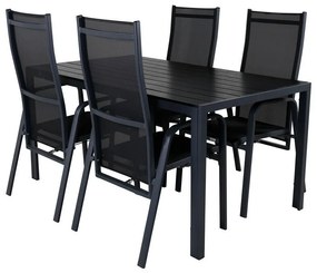 Σετ Τραπέζι και καρέκλες Dallas 3156, Polyξύλο, Μέταλλο, Ύφασμα | Epipla1.gr