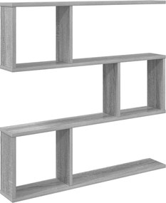 vidaXL Ράφι Τοίχου Γκρι Sonoma 80 x 12 x 79,5 εκ