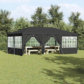 vidaXL Σκηνή Πάρτυ Γκρι και Λευκό 600 x 400 x 266 εκ