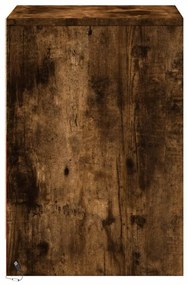 vidaXL Κομοδίνα με Φώτα LED 2 τεμ. Καπνιστή Δρυς από Επεξεργ. Ξύλο