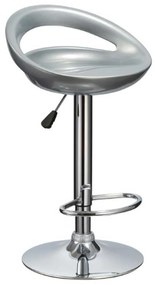 Σκαμπό Μπαρ Bar/18 Silver 43-2333 45X46.5X60/81cm Metal, Polypropylene