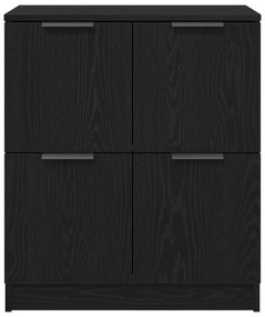 vidaXL Μαύρος Δρυς Μπουφές - 60 x 30 x 70 εκ. - Κατασκευασμένος από Επεξεργασμένο Ξύλο