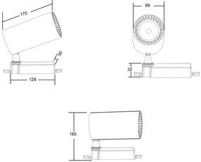 Σποτ ράγας Maytoni Vuoro 40W4K-Mauro