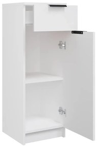 vidaXL Ντουλάπι Μπάνιου Λευκό 32 x 33,5 x 90 εκ. Επεξεργασμένο Ξύλο