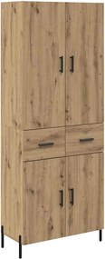 vidaXL Highboard Artisan Oak 69,5 x 34 x 180 εκ. Επεξεργασμένο ξύλο