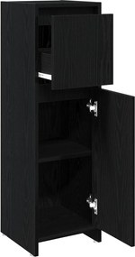 vidaXL Ντουλάπι Μπάνιου Μαύρη Οξυά 30 x 30 x 95 cm Επεξεργασμένο ξύλο
