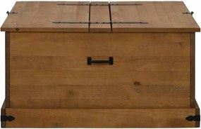 vidaXL Σεντούκι αποθήκευσης HALDEN 91x91x47 cm Ξύλο μασίφ πεύκο