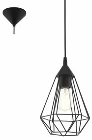 Φωτιστικό Οροφής Tarbes 94187 Black Eglo Metal, Polypropylene