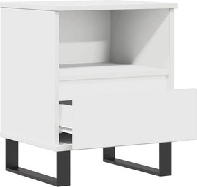 vidaXL Κομοδίνο Λευκό 40 x 35 x 50 εκ. από Επεξεργασμένο Ξύλο