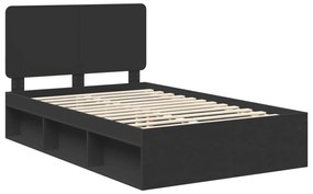 vidaXL Σκελετός Κρεβατιού Μαύρο 120 x 200 cm Στερεά ξυλεία πεύκου