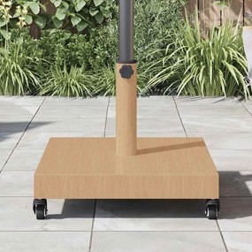 vidaXL Βάση ομπρέλας Ανοιχτό Ξύλο 45 x 45 x 31,5 εκ.