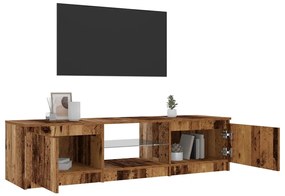 vidaXL Έπιπλο Τηλεόρασης LED Όψη Παλαιού Ξύλου 140x40x36εκ