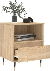vidaXL Κομοδίνα 2 τεμ. Sonoma Δρυς 40 x 35 x 50 εκ. από Επεξεργ. Ξύλο