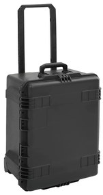 vidaXL Θήκη Πτήσης Φορητή Μαύρη 62,5x49,5x37 εκ. από Πολυπροπυλένιο