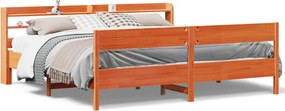 vidaXL Σκελετός Κρεβ. Χωρίς Στρώμα Καφέ Κεριού 180x200 εκ Μασίφ Πεύκο