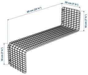 SVENSHULT ράφι τοίχου, 60x20 cm 905.572.59