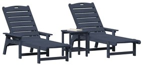vidaXL Έπιπλα Χαλάρωσης Κήπου 3 pcs Ναυτικό μπλε 38 x 38 x 46cm