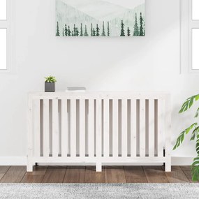 vidaXL Κάλυμμα Καλοριφέρ Λευκό 153 x19 x 84 εκ. από Μασίφ Ξύλο Πεύκου