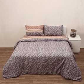 Παπλωματοθήκη Des. 6003 Σετ 2τμχ. Brown Anna Riska Single 160x240cm 100% Βαμβάκι