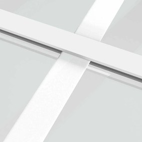 vidaXL Εσωτερική Πόρτα 76 x 201,5 εκ. Λευκό ESG Γυαλί και Αλουμίνιο