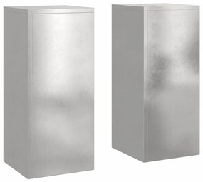 vidaXL Στήριξη φυτών 2 pcs Ασημί 24 x 24 x 55 εκ. Ανοξείδωτο ατσάλι