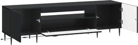 vidaXL Ντουλάπα LED Τηλεόρασης ZWOLLE 153 x 35 x 43 εκ Μαύρο