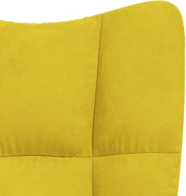 vidaXL Πολυθρόνα Relax Κίτρινο Μουσταρδί Βελούδινη