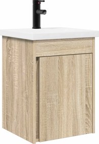 vidaXL Μονάδα μπάνιου με βρύση Sonoma Δρυς 42 x 40 x 74,5 εκ