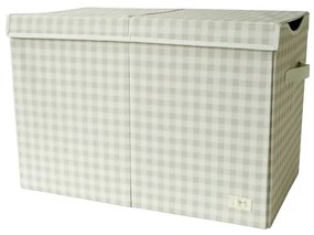 3Sprouts καλάθι για παιχνίδια με καπάκι Gingham Beige