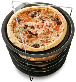 Σετ 4τεμ. Αντικολλητικά Ταψιά Φ28,5cm με Βάση PIZZA 736508 - FISKO