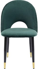 Καρέκλα Iris Velvet Πράσινη 49x54x84εκ - Πράσινο