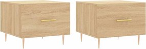vidaXL Τραπεζάκια Σαλονιού 2 τεμ Sonoma Δρυς 50x50x40 εκ Επεξ. Ξύλο