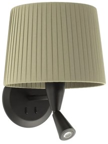 Φωτιστικό Τοίχου - Απλίκα Samba 64309-37 E27 Mε Reader 3W 3000K 280Lm Black -Green Faro Barcelona